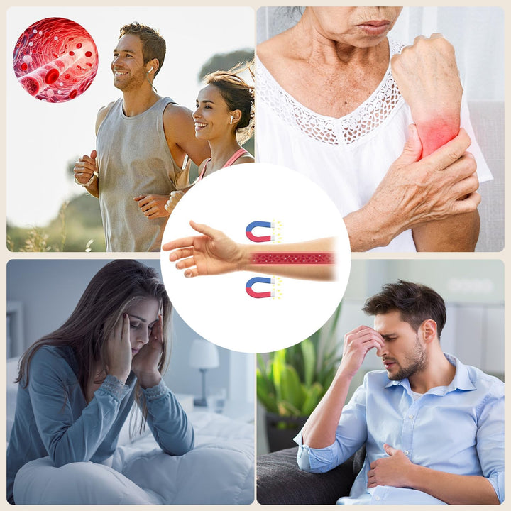 Mens Copper Magnetic Bracelets, 99.9% Pure Copper Bracelet with Double Row Magnets, Adjustable Wristband Brazaletes for Men