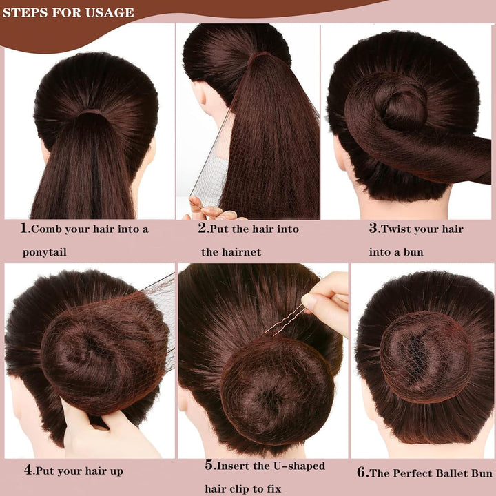 Bun Nets,20Pcs Invisible Hair Nets Hair Nets for Buns Bun Nets Golden Ballet Hair Net Ballet Bun Kit Bun Hair Net Hair Net for Ballet Bun Kids(Gold)