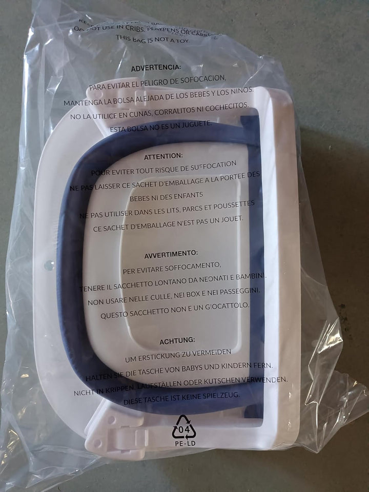 Baby Bath Tub Foldable,Portable Bath Newborn to Toddler with Non-Slip Mat,Drain Hole,No Thermometer,Grey