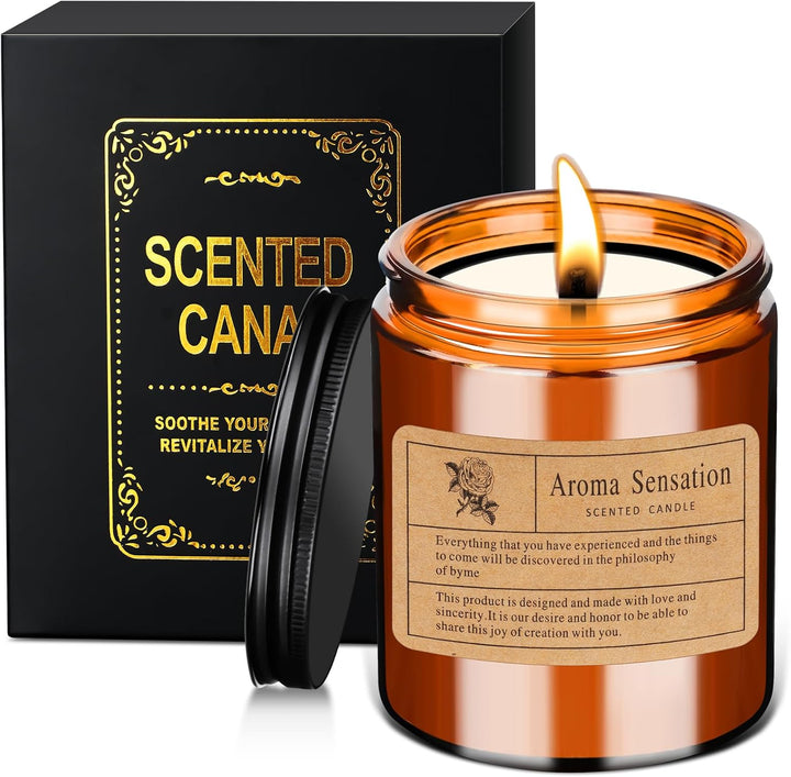 Scented Candles Gifts for Women, Mum, Her, Scented Candles Valentine Gifts, 200G Natural Soy Wax Glass Jar Candle, Funny Valentines Day Christmas Thanksgiving Gift for Mum(English Pear&Freesia)