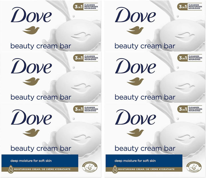 Orginal Beauty Cream Bar 3 in 1 Cleanses, Moisturises and Nourishes Sulphate-Free Bath Soap for Soft and Smooth Skin, Suitable for Daily Use, 8X90G