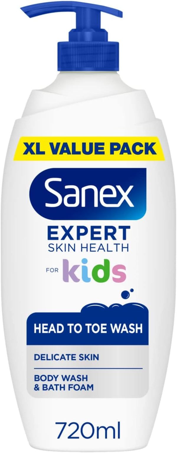 Expert Skin Health Head to Toe Kids’ Body Wash 720Ml - Protects Delicate Skin - Children’S Shower Gel - Gently Cleanses - 12H Hydration - Dermatologically Tested - Paediatrician Approved