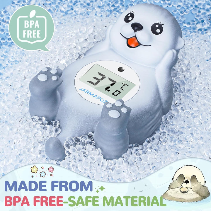 Baby Bath Thermometer - Water Thermometer for Baby Safety - Quick Read Floating Bathtub Toy in Fahrenheit & Celsius - Ideal for Infant, Newborn & Toddler Bath Time (Otter)
