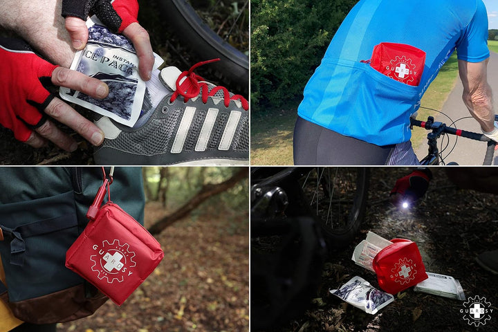 Guardsy Mini First Aid Kit | Compact Small Medical Emergency Survival Kit Perfect for Car, Travel, Hiking, Camping, Outdoor, Cycling, Running, Home, Vehicle, Sports. with Digital First Aid Guide App