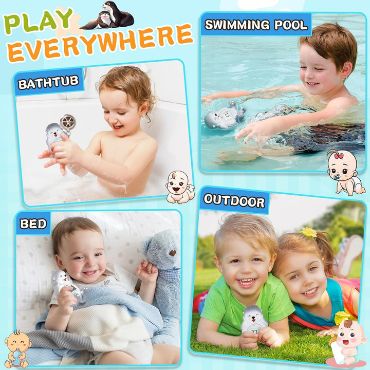 Baby Bath Thermometer, Newborn Bath and Room Temperature Thermometer Safety Floating Toy, Bathtub Thermometer for Infant