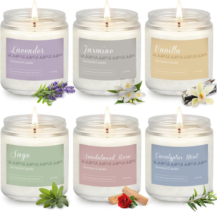 Candles-Scented Candles Gifts for Women,9 Pack Soy Wax Candle Set for Female Friend-Long Burning Aromatherapy Tin Candles for Birthday,Mother,Eid,Anniversary