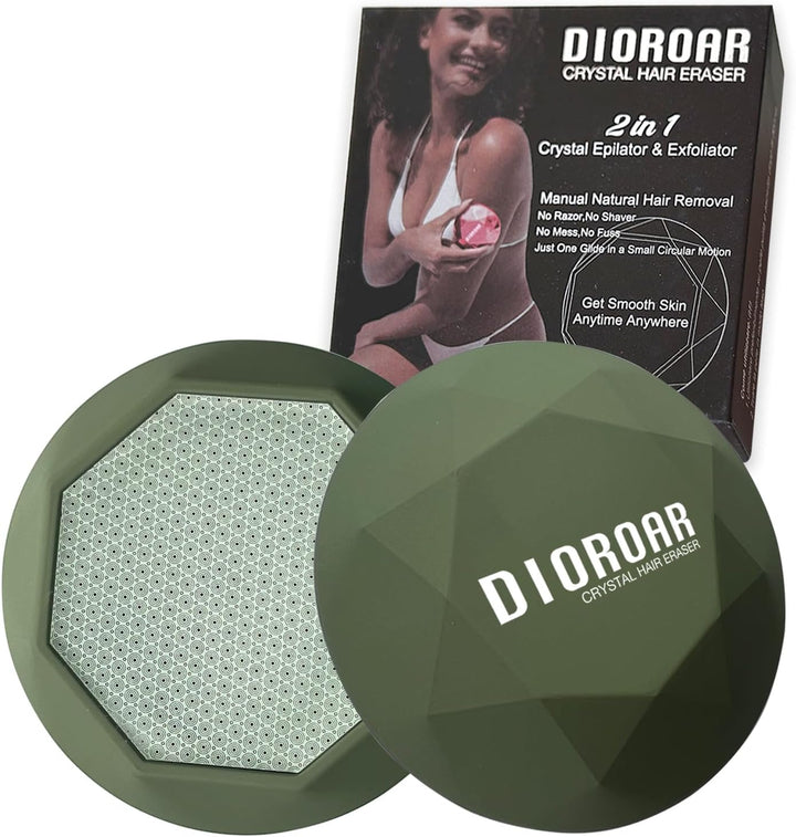 Crystal Hair Eraser for Women,Upgraded Painless Crystal Hair Remover Diamond,Effective Nano Glass Hair Removal Stone Exfoliation without Shaver,Natural Epilator for Silky Skin(Rose Pink)