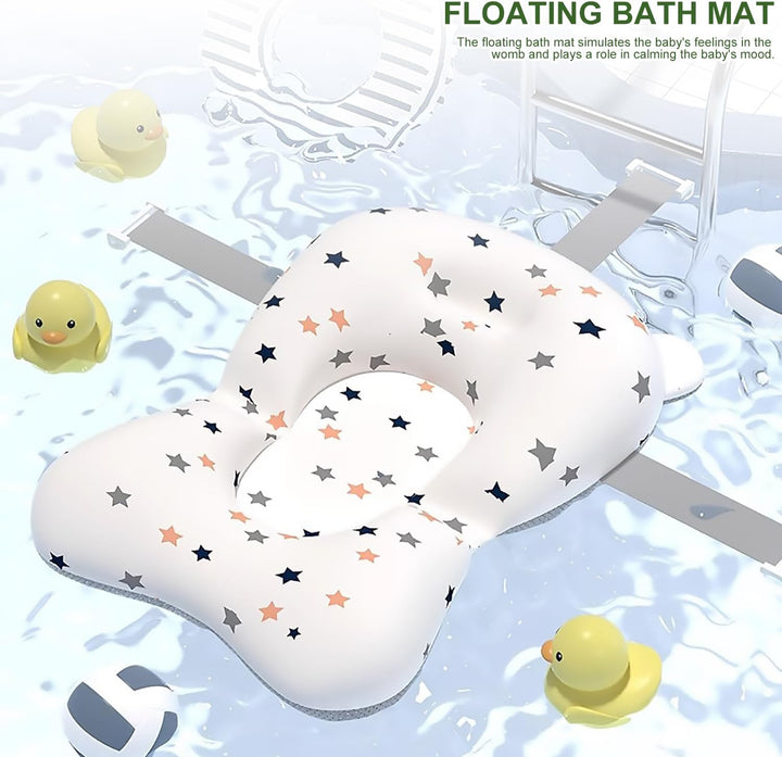 Baby Crocodile Bathtub,Foldable Bath Tub Collapsible Bathtub with Baths Support Cushion Pad Seat Mat, Baby Bath Essentials for Newborn, Anti-Slip Infant Tubs Soft Bathing for 0-3 Years