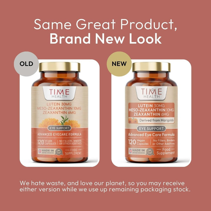 Micro-Encapsulated Formula - Lutein 30Mg - Meso-Zeaxanthin 10Mg - Zeaxanthin 6Mg - 100% Pure, Natural & Highly Bioavailable - 4 Month Supply - UK Manufactured - Zero Additives - 120 Capsules