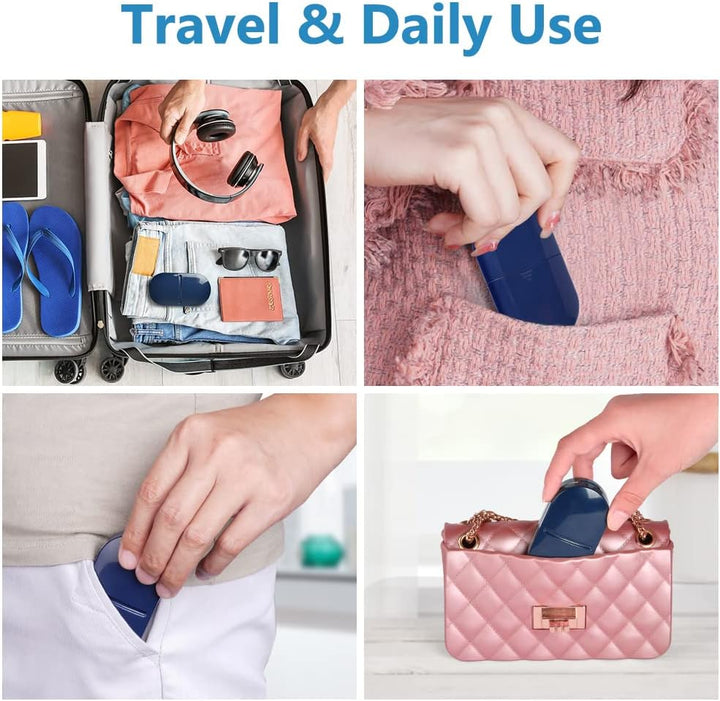 Small Pill Tablet Cutter, Portable Pill Splitter for Small and Large Pills Cut in Half Quarter, Cutting & Storage 2 in 1 Tablet Pill Dispenser per Elderly, Child, Dog, Cat, Pet, Travel (B)