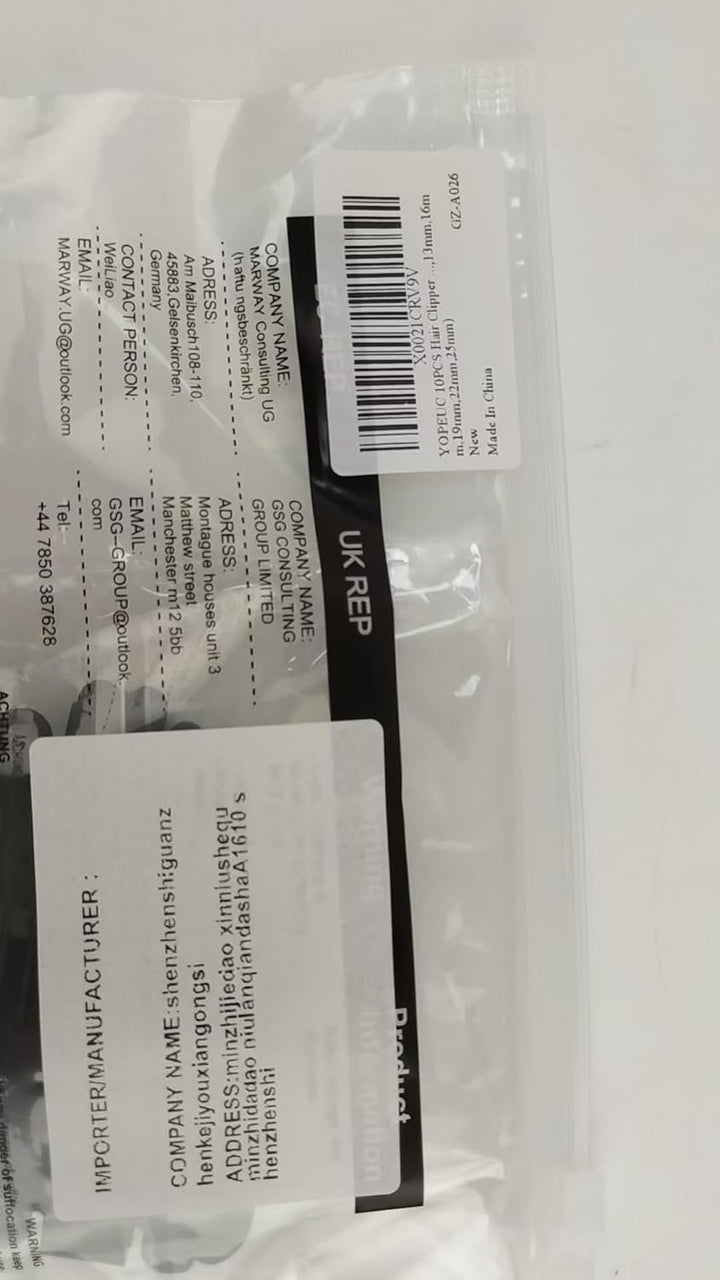 10PCS Hair Clipper Combs Guides Hair Clipper Guards, Limit Comb Hair Cutting Guide Replace Comb Compatible to Many Wahl Clippers (1.5Mm,3Mm,4.5Mm,6Mm,10Mm,13Mm,16Mm,19Mm,22Mm,25Mm)