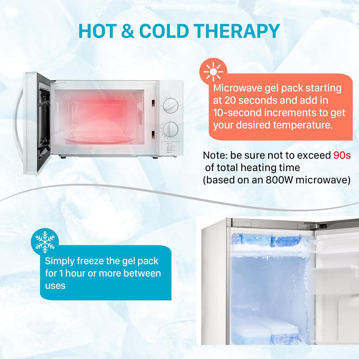 27X35Cm Knee Ice Pack Wrap, Reusable Gel Cold Pack for Knee Pain Relief, Hot & Cold Compress Therapy for Leg Injuries, Knee Replacement Surgery, Arthritis, Bruises & Sprains