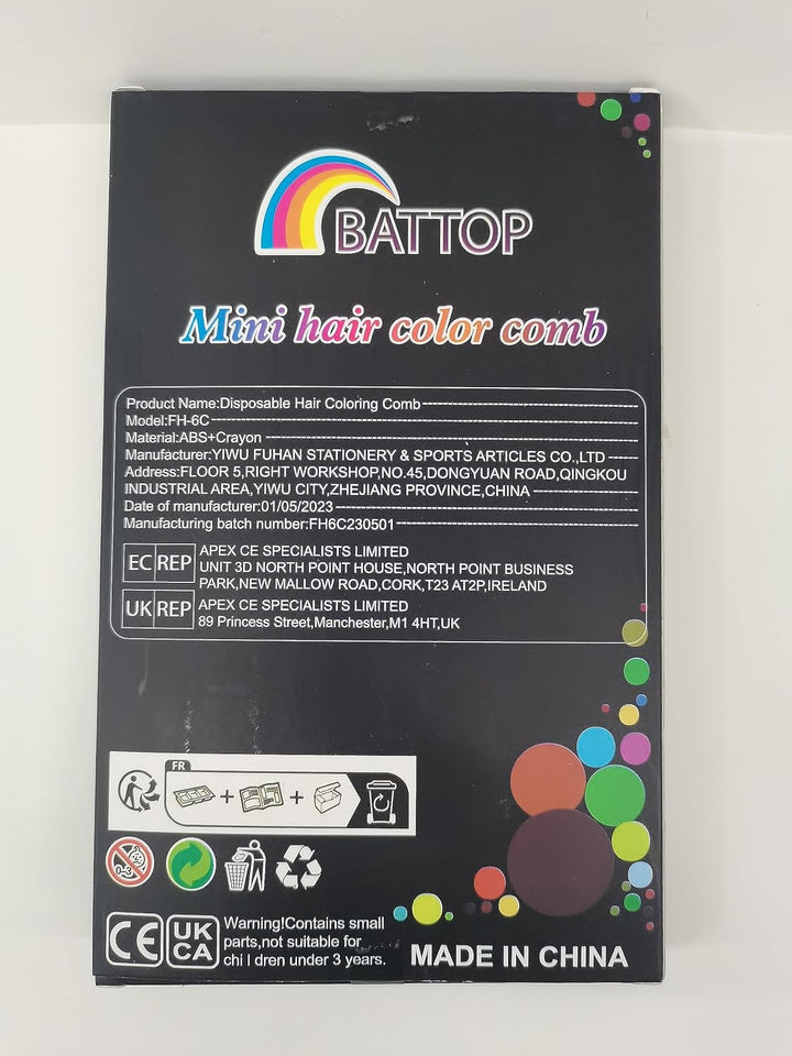 10PCS Hair Chalk Comb Temporary Bright Hair Color Cream for Girls Kids Women Gifts for Halloween Makeup Birthday Washable