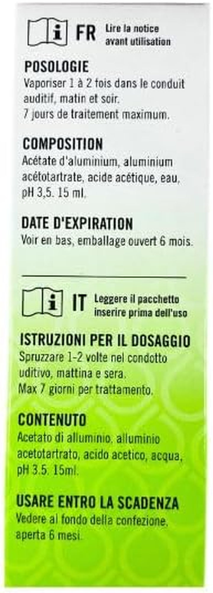 Ear Spray 15 Ml – Fast Acting Formula Designed to Remove Trapped Water and Relieve the Symptoms of Swimmers Ear.