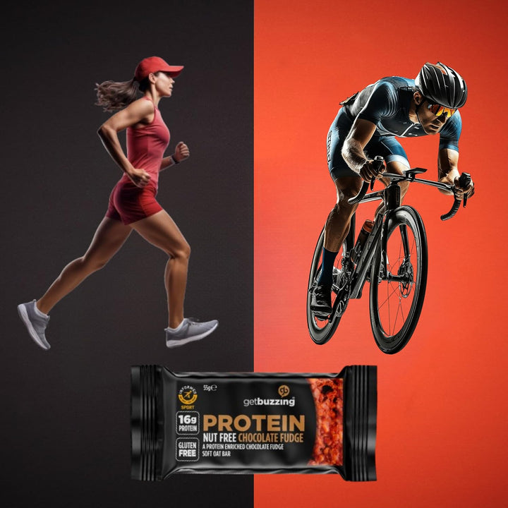 High Protein Nut Free Flapjack- Chocolate Fudge 55G - Healthy Snack Bars - Gym, Running, Cycling - Pure Protein Made in the UK - Pack of 12 Bars