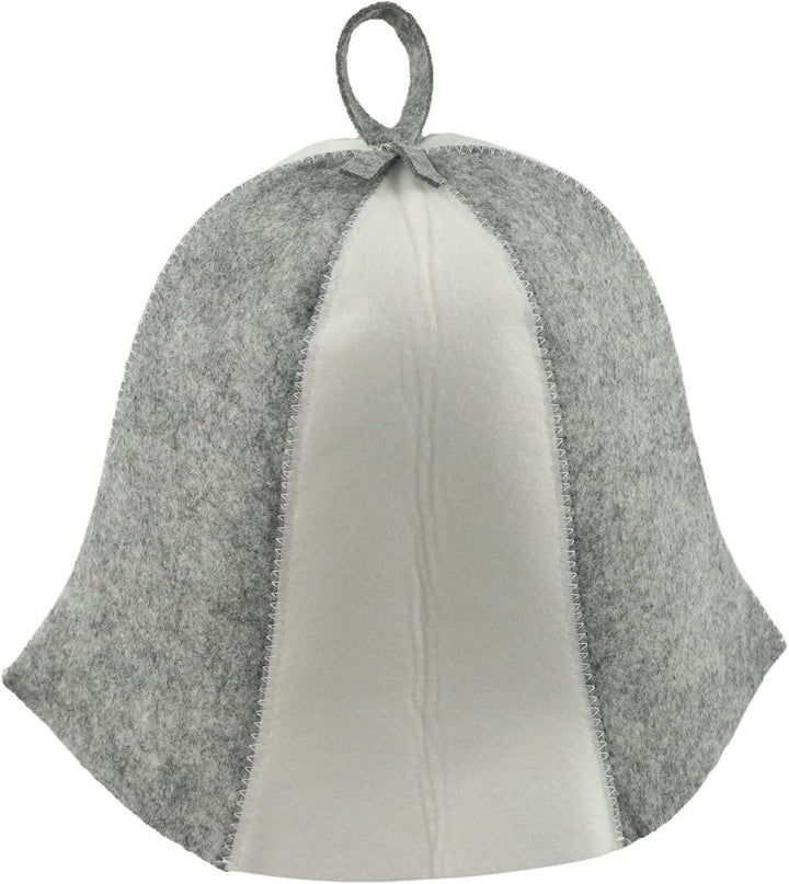 Thickened Wool Felt Sauna Hat Steam Room Cap Spring Bath Head Cover Heat for PROTECTION Insulated Hair Drying Accessory Comfortable for Spa Equipment(Blue Snow)