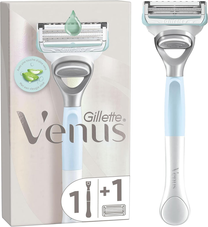 Pubic Hair Razor for Women, Razor, 1 Razor Blade Refills, Venus Razor for Pubic Hair and Skin, Women'S Razor with a Touch of Aloe