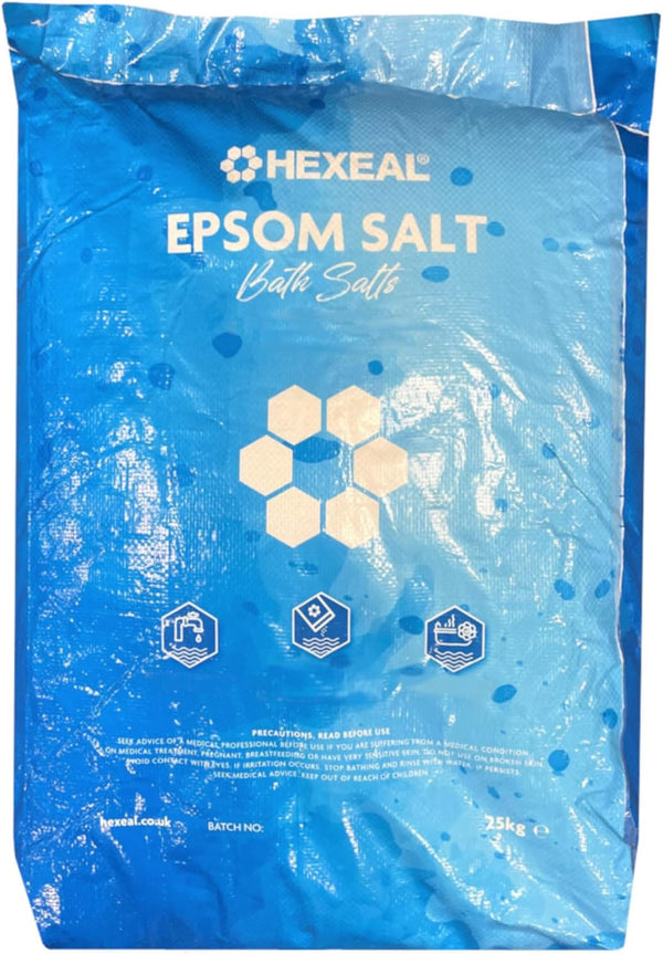 Epsom Salt 25Kg – 25Kg Bag of Food Grade Magnesium Sulphate for Bathing, Gardening & Household Use – Suitable for Personal Care, Soil Enrichment, and More