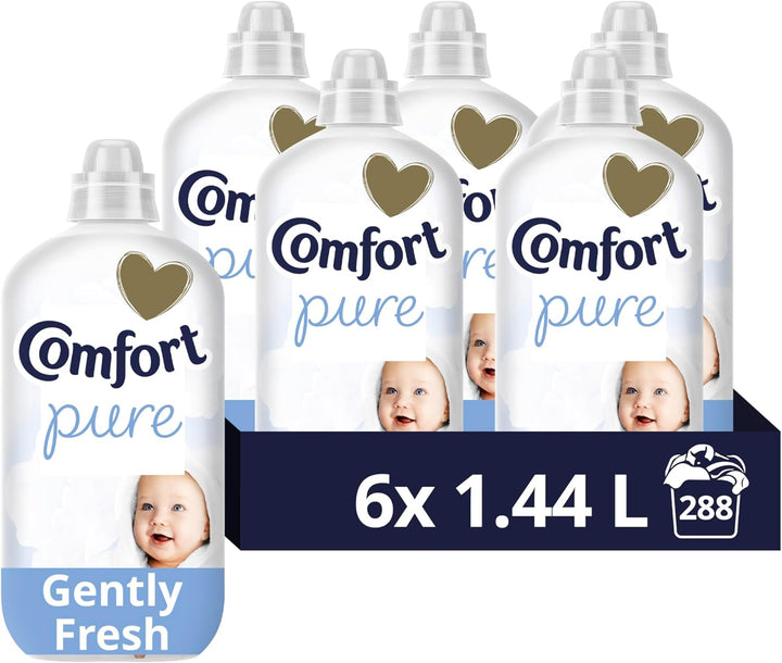 Pure Sensitive Fabric Conditioner Dermatologically Tested Gentle Next to Sensitive Skin 160 Washes (4.8 L)