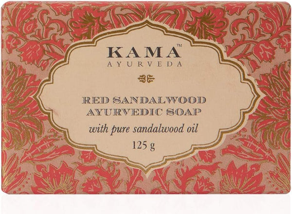 Red Sandalwood Ayurvedic Soap with Pure Sandalwood Oil, 125G