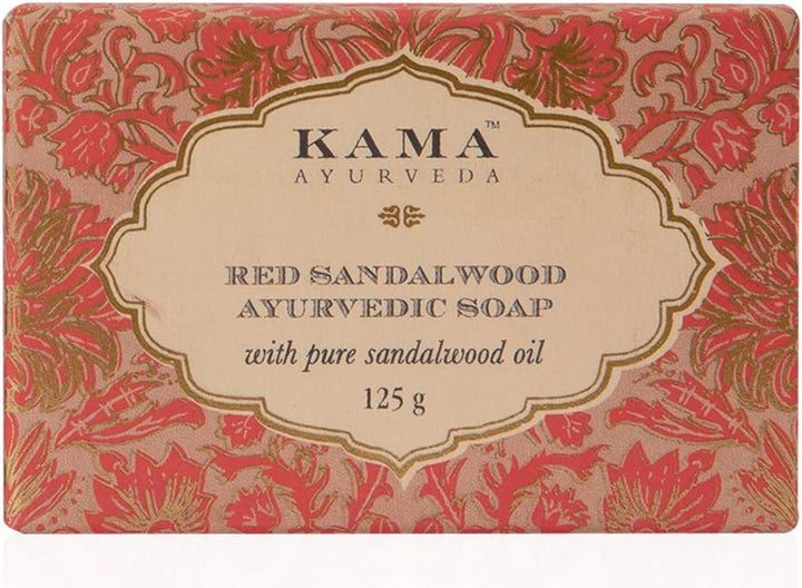Red Sandalwood Ayurvedic Soap with Pure Sandalwood Oil, 125G