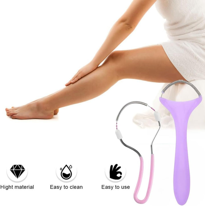 3 PCS Spring Facial Hair Remover Manual Epilator Spring Handle Hair Remover Spring Epilator for Women Face Hair Removing (Random Color)