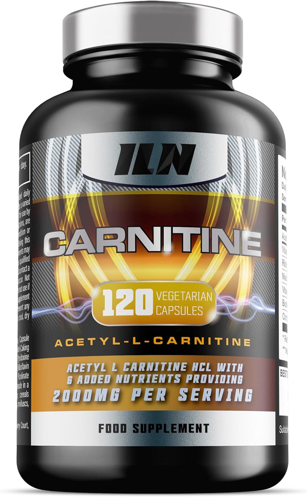 Acetyl L Carnitine Capsules - 2000Mg Acetyl L-Carnitine X 30 Servings - Carnitine plus 6 Added Nutrients (120 Vegetarian Capsules)