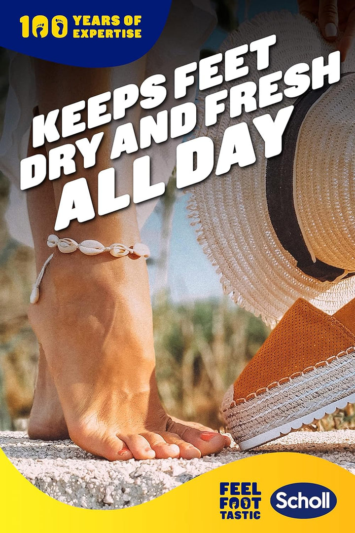 Scholl Fresh Step Antiperspirant Spray, 96G - anti Odour Shoe Spray, up to 24 Hour Freshness, Tri-Active Formula, Pack of 1