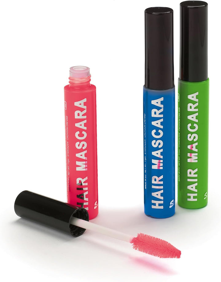 Neon Red Uv-Reactive Hair Mascara, Wash Out Colour