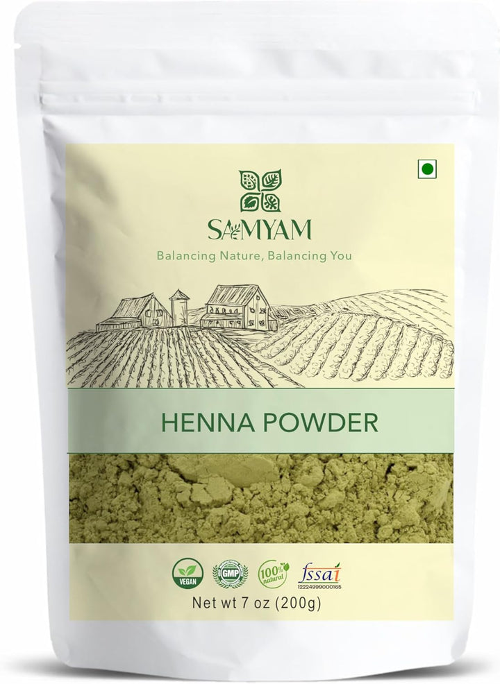 Pure Henna Powder - 500G Pack | Natural Hair Color, Triple Sifted Rajasthani Henna, PPD Free