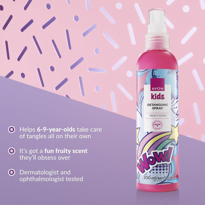 Kids Detangling Spray, Moisturise & Tame Tangles without Tears, Child-Friendly Haircare Essential, Fruity Scent, 200Ml