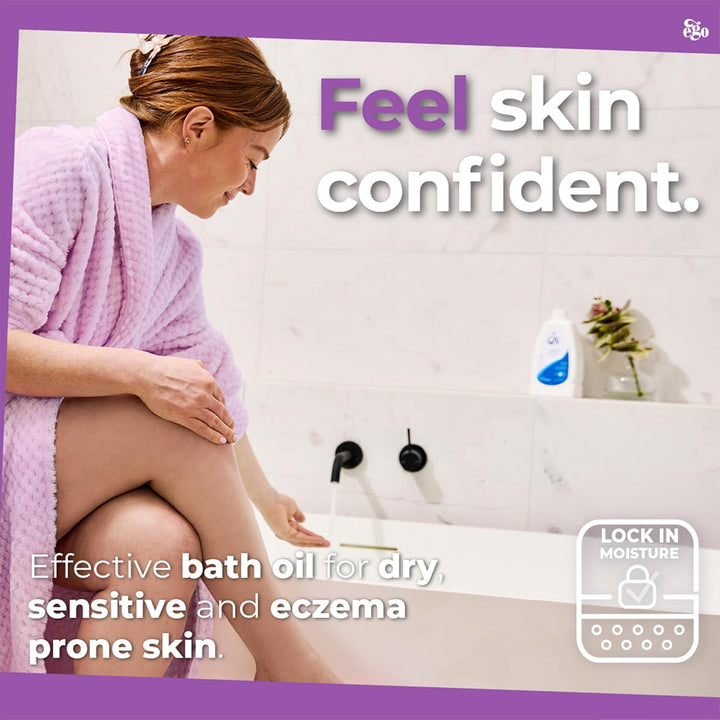 Bath Oil (250 Ml) Moisturising Bath Soak for Sensitive Skin, Relief from Dry Itchy Skin, Gentle Ph Balanced Formula, Fragrance Free, Soap Free, Non Greasy, Noncomedogenic Bath Soak