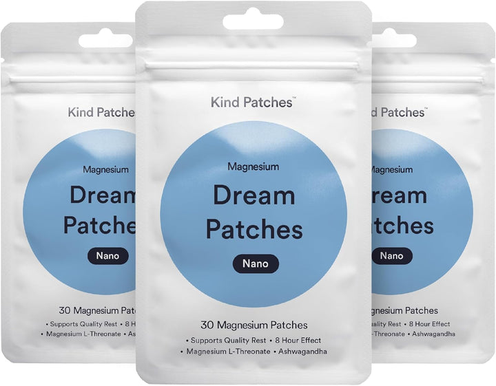 | Dream Patches™ Magnesium | Supports Quality Sleep, Calmer Mind, Stress & Anxiety | Plant-Based Botanical Blend with Magnesium, Passionflower, Ashwagandha & L-Theanine | 30 Vegan Patches
