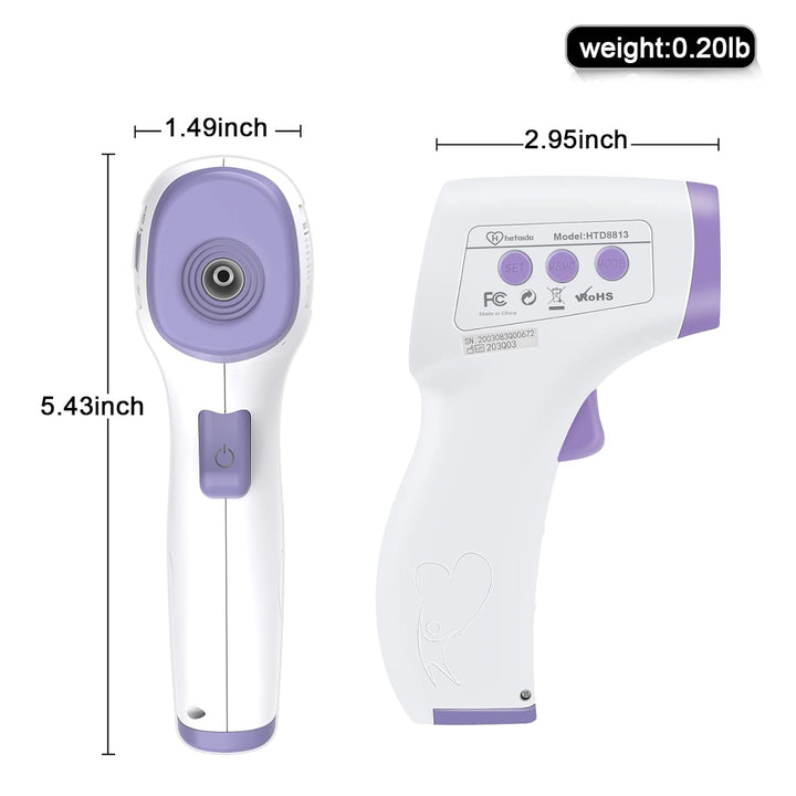 Forehead Thermometer for Adults and Children, Non Contact Digital Infrared Thermometer for Kids, No Touch Temperature Gun Baby Body Thermometers with Instant Accurate Reading and Fever Alarm
