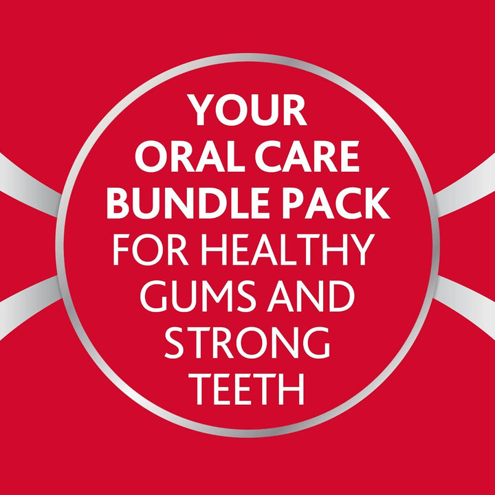 Gum Care Bundle for Healthy Gums: 2X Ultra Clean, 2X Daily Mouthwash Cool Mint 500Ml, 1X Daily Toothbrush Soft