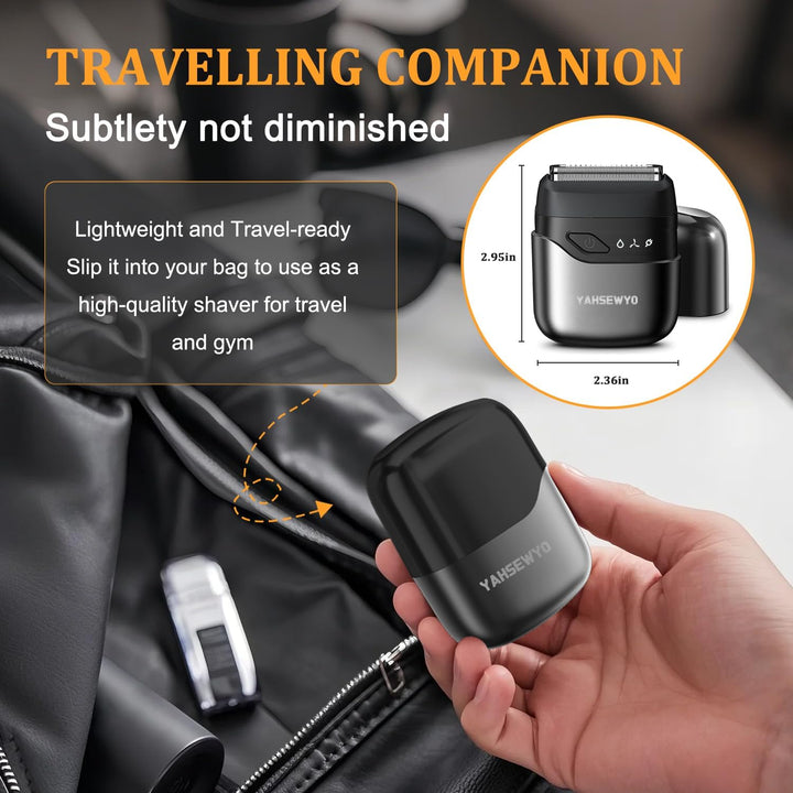 Foil Shaver,Electric Razor for Men,Mini Shavers for Men Waterproof,Mens Electric Shavers Cordless Rechargeable,Double Floating Blade for Close Shaving,Travel Razors Trimmer Wet & Dry 90Min Runtime
