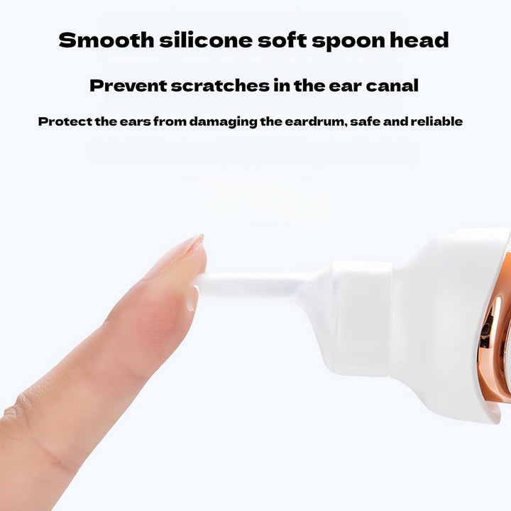 Vacuum Ear Wax Remover Suction, Ear Wax Cleaner, Electric Ear Suction Device with Led Light for Ear Wax Removal, Soft Prevent Ear-Pick Clean Tools Set (White)