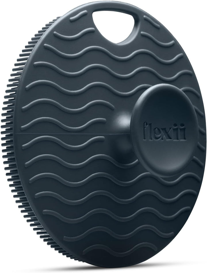 ® Silicone Body Scrubber - Premium Body Brush for Sensitive Skin, Body Exfoliator, Shower Scrubber, Silicone Loofah, Exfoliating Body Buffer for Men & Women - Charcoal