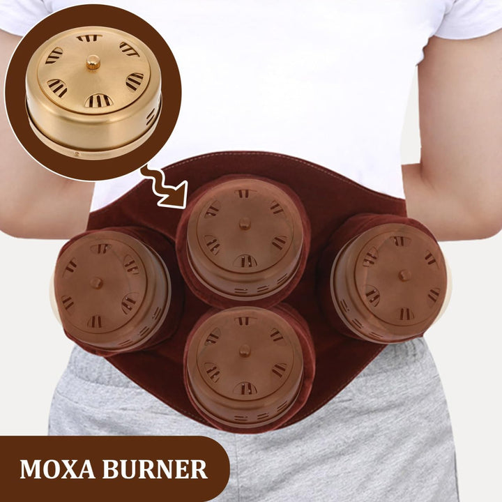 Copper Moxibustion Box 3 Pcs Portable Moxa Burner Case with 6-Hole Design for Home and Massage Therapy Thickened Texture Prevents Stick Dropping