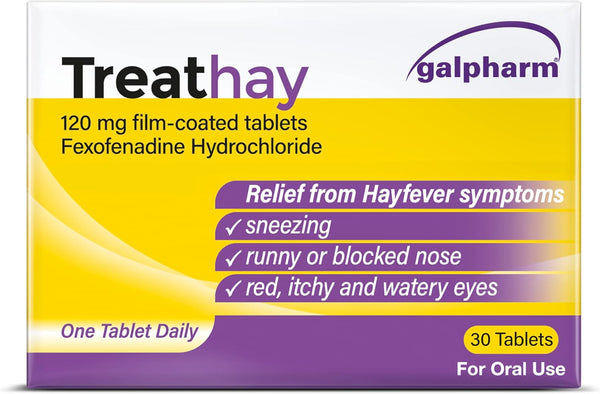 Treathay Hayfever Relief Fexofenadine, 30 Count (Pack of 1)