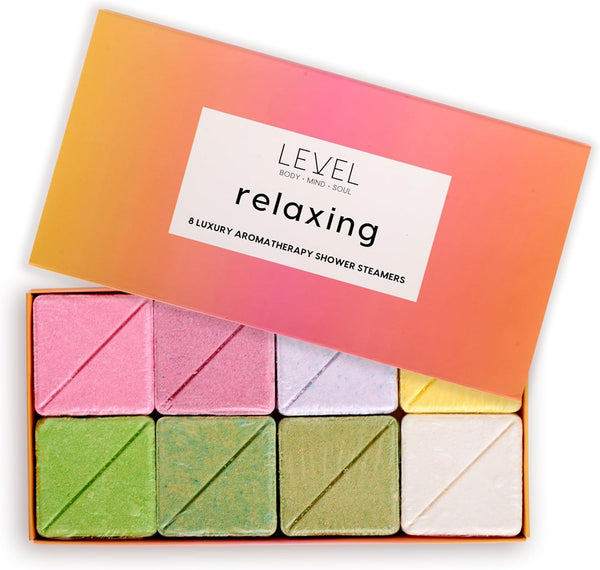 Aromatherapy Shower Steamers - Relaxing, 8 Pack - Birthday Gifts for Women - Shower Bombs with Multiple Fragrances - Self Care Relaxation, Body Restore