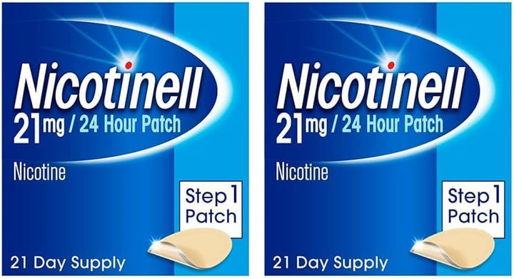 Nicotine 21Mg 21Patches, Nicotine Patches, Stop Smoking Aid, 24H Craving Control, Step 1 for Heavy Smokers, Quit Smoking Aid
