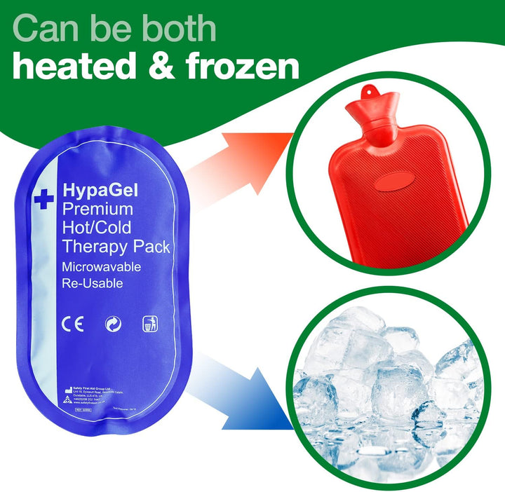 Hypagel Premium Reusable Hot/Cold Therapy Pack, Microwaveable, Freezable Therapy Pack for Sports First Aid, Muscle Strain and Sprain Injuries, Pain Relief