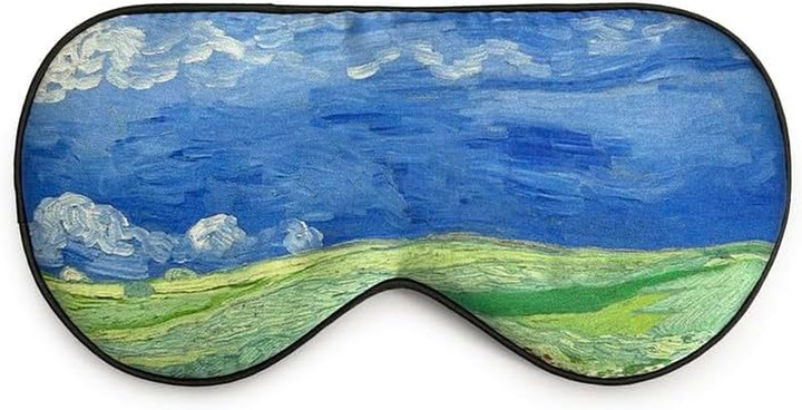 100% Silk Sleep Mask with Adjustable Strap,Comfortable and Super Soft Eye Mask Ultimate Sleeping Aid,Blindford Golden Moon