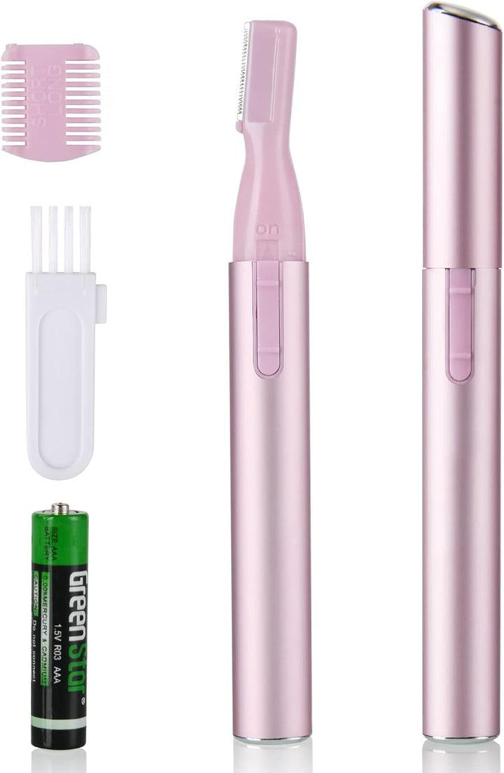 Eyebrow Hair Removal for Women Men, Upgraded Mini Portable Eyebrow Trimmer, Painless Face Hair Shaver Electric Eyebrow Razor for Brows Face Cheek Lips Peach Fuzz