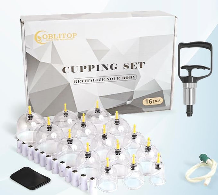 Cupping Therapy Set 20 Cups, Large Size V2.0 for Women Men Vacuum Cup for Body Muscle Back Pain Relief Massage Suck Cellulite Suction Device Cups Cupping Therapy Set