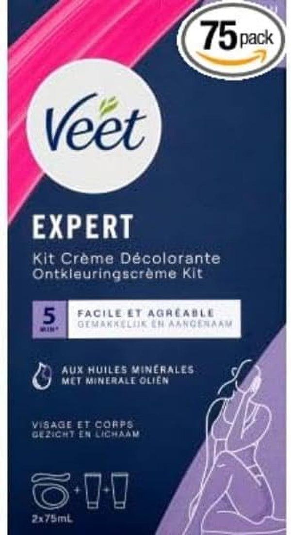 Hair Lightening Cream for Face and Body - 2 Bottles of 75 Ml