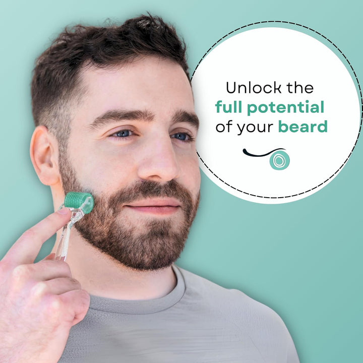 Derma Roller for Hair and Skin - 0.30Mm Titanium Microneedles - for Hair Loss, Acne Scars, and Dark Spots - 192 Real Individual Needles with Free Storage Case for Men and Women