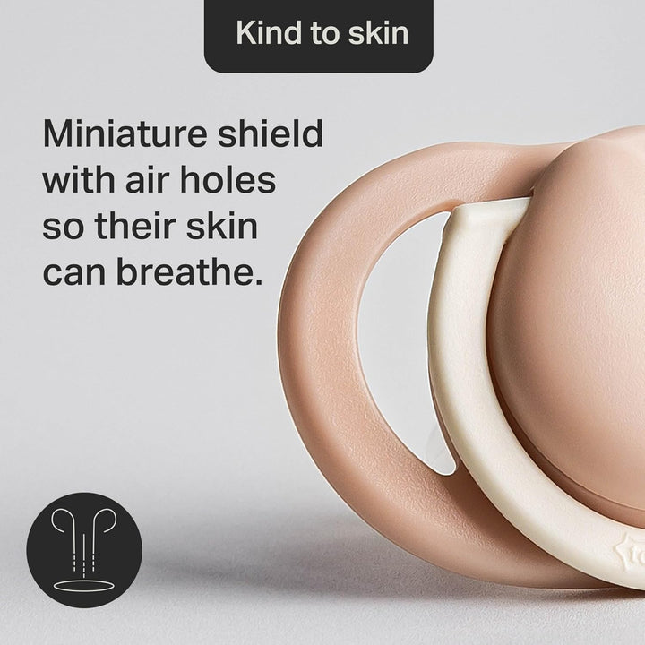 Newborn Soothers, 0-2 Months, Muted Colours, Matte Texture, Symmetrical Design, Pack of 6