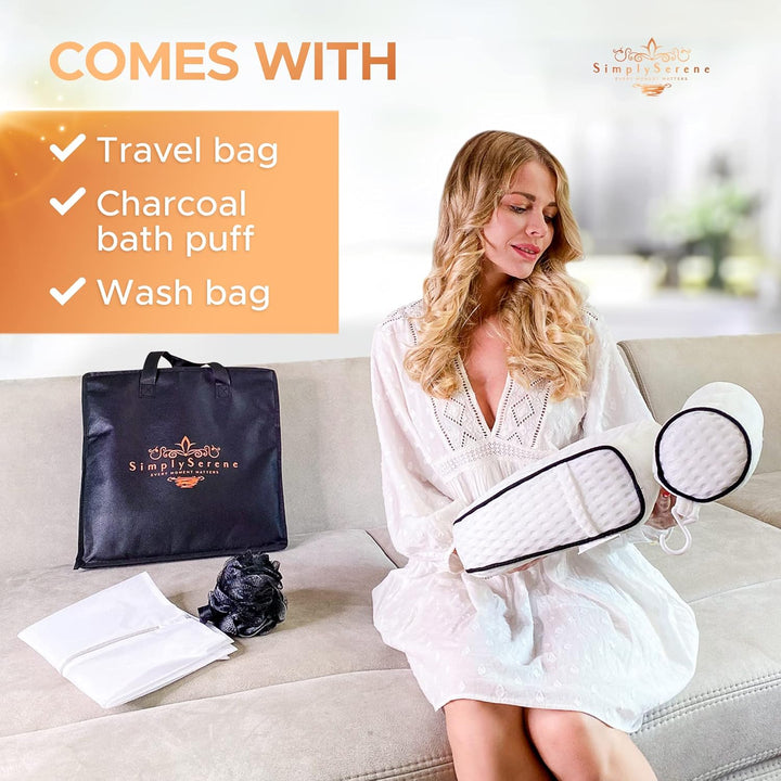 Simply Serene Bath Tub Pillows for Head & Neck - Spa-Quality Cushion for Relaxation - Bathroom Accessory & Gifts